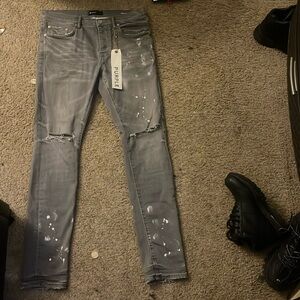 purple jeans grey size 31